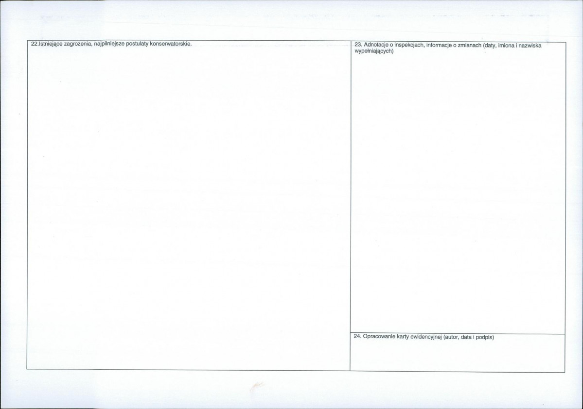 Karta obiektu niewpisanego do rejestru, skan nr 2