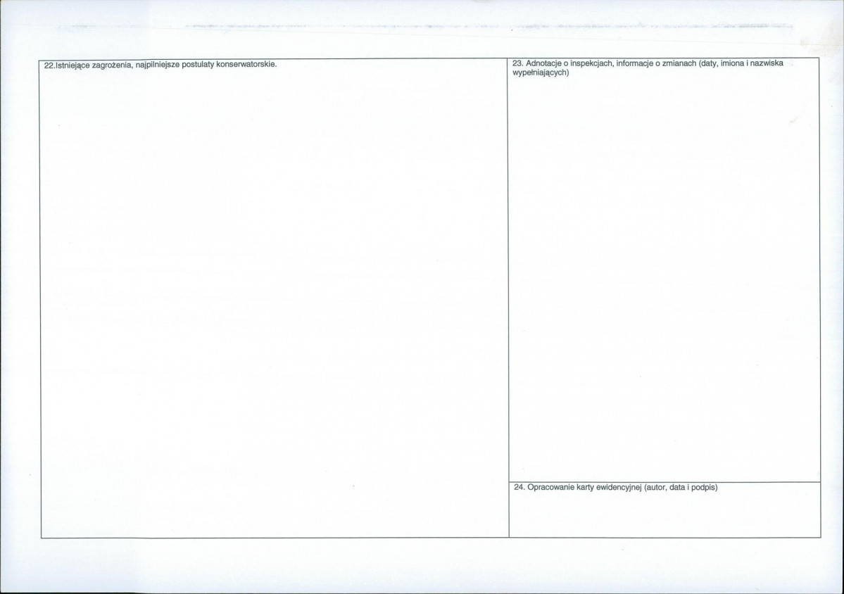 Karta obiektu niewpisanego do rejestru, skan nr 2