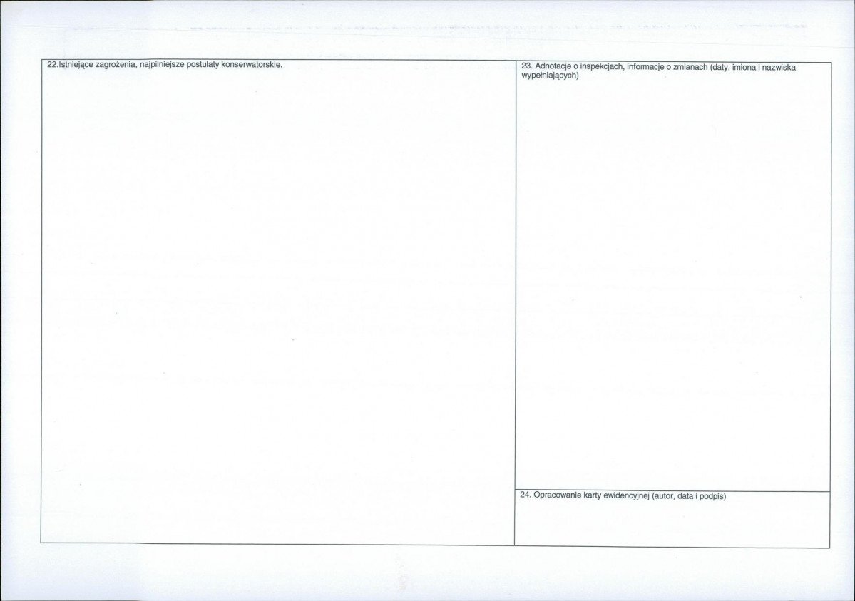 Karta obiektu niewpisanego do rejestru, skan nr 2