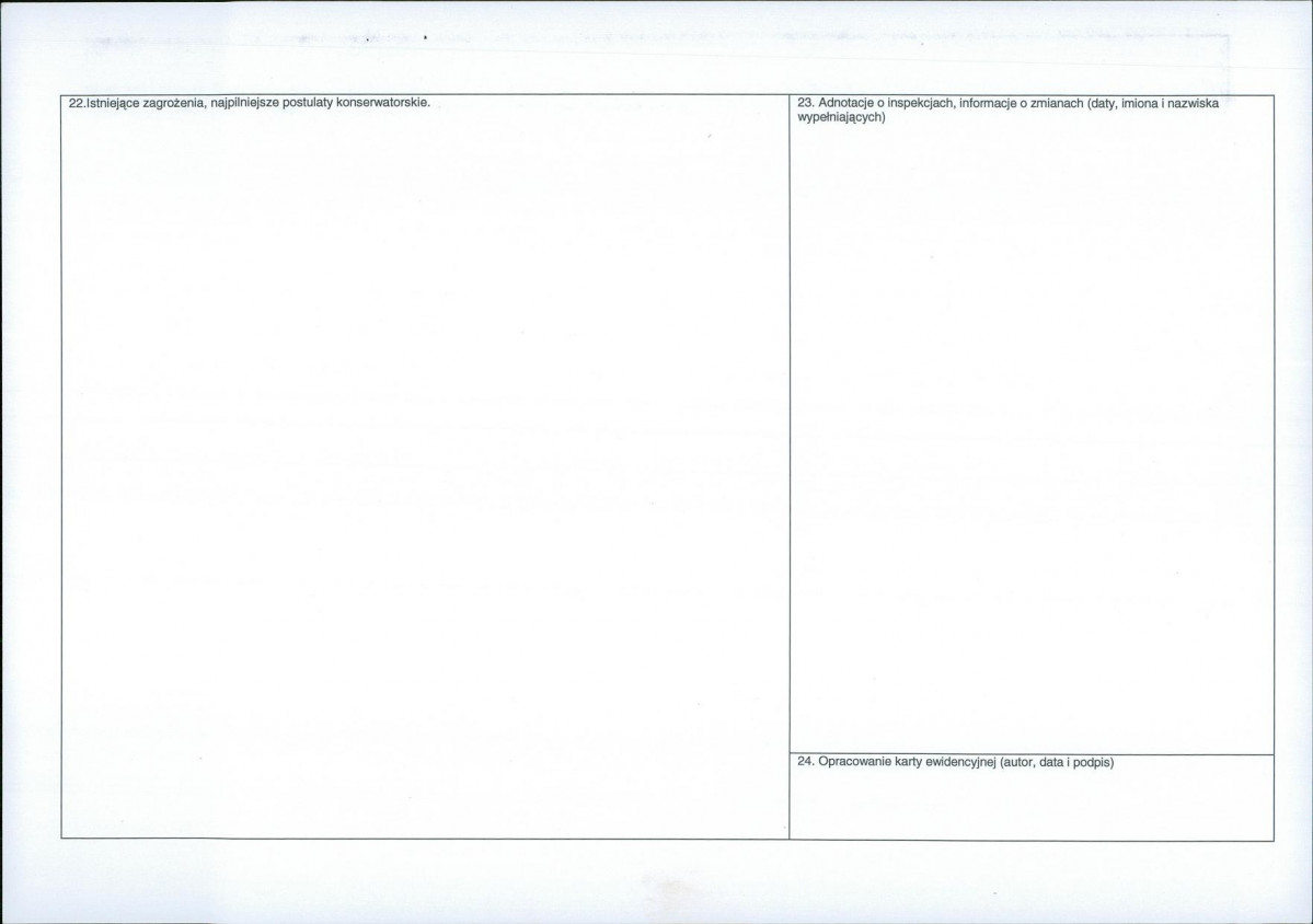 Karta obiektu niewpisanego do rejestru, skan nr 2