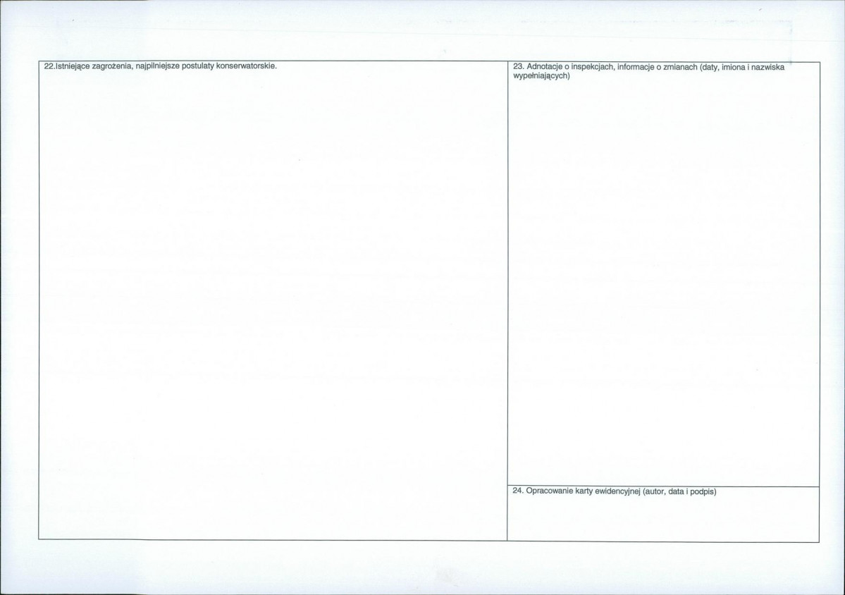 Karta obiektu niewpisanego do rejestru, skan nr 2