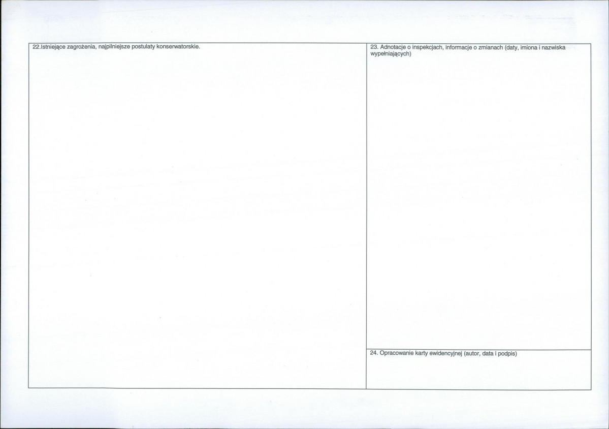 Karta obiektu niewpisanego do rejestru, skan nr 2