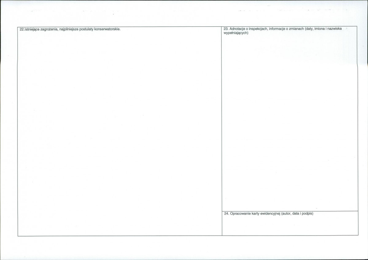 Karta obiektu niewpisanego do rejestru, skan nr 2
