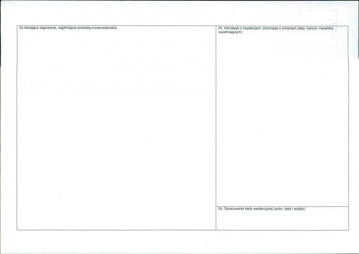 Karta obiektu niewpisanego do rejestru, skan nr 2