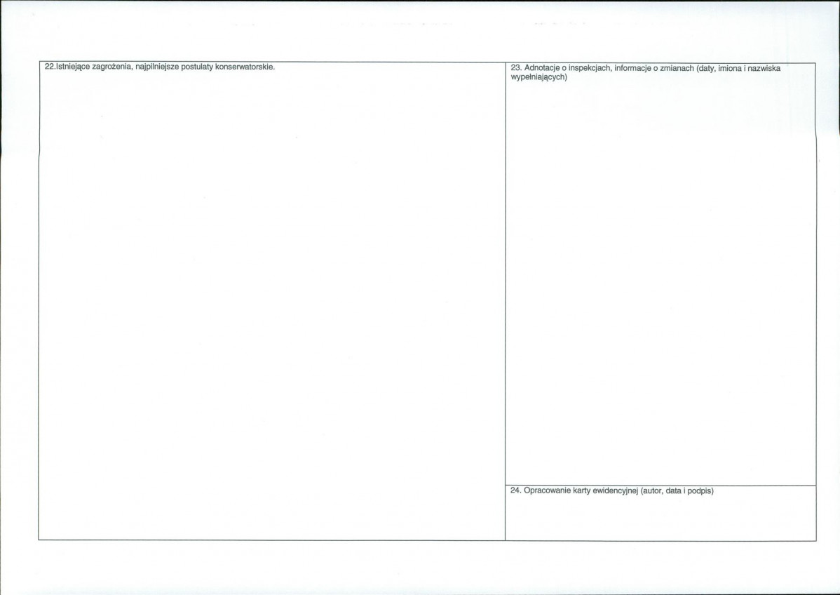 Karta obiektu niewpisanego do rejestru, skan nr 2
