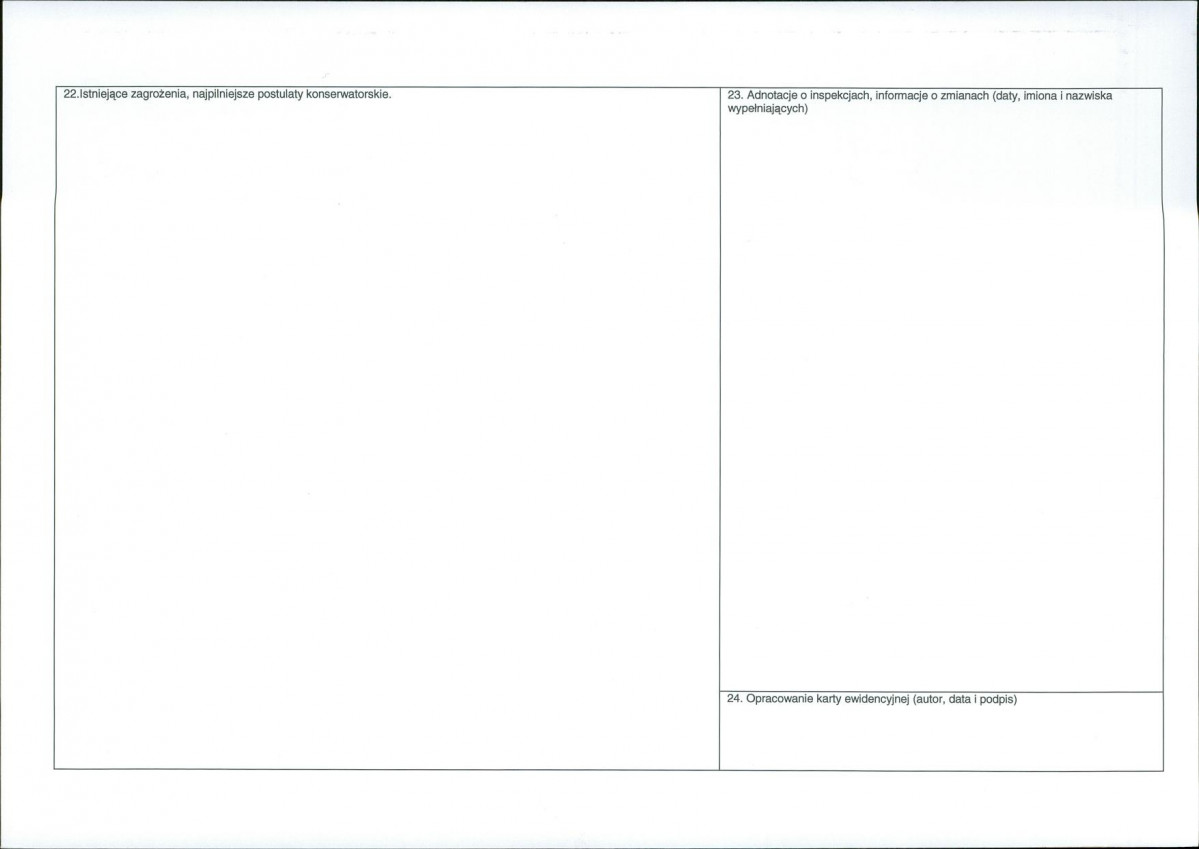 Karta obiektu niewpisanego do rejestru, skan nr 2