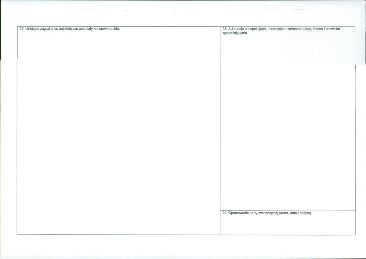 Karta obiektu niewpisanego do rejestru, skan nr 2