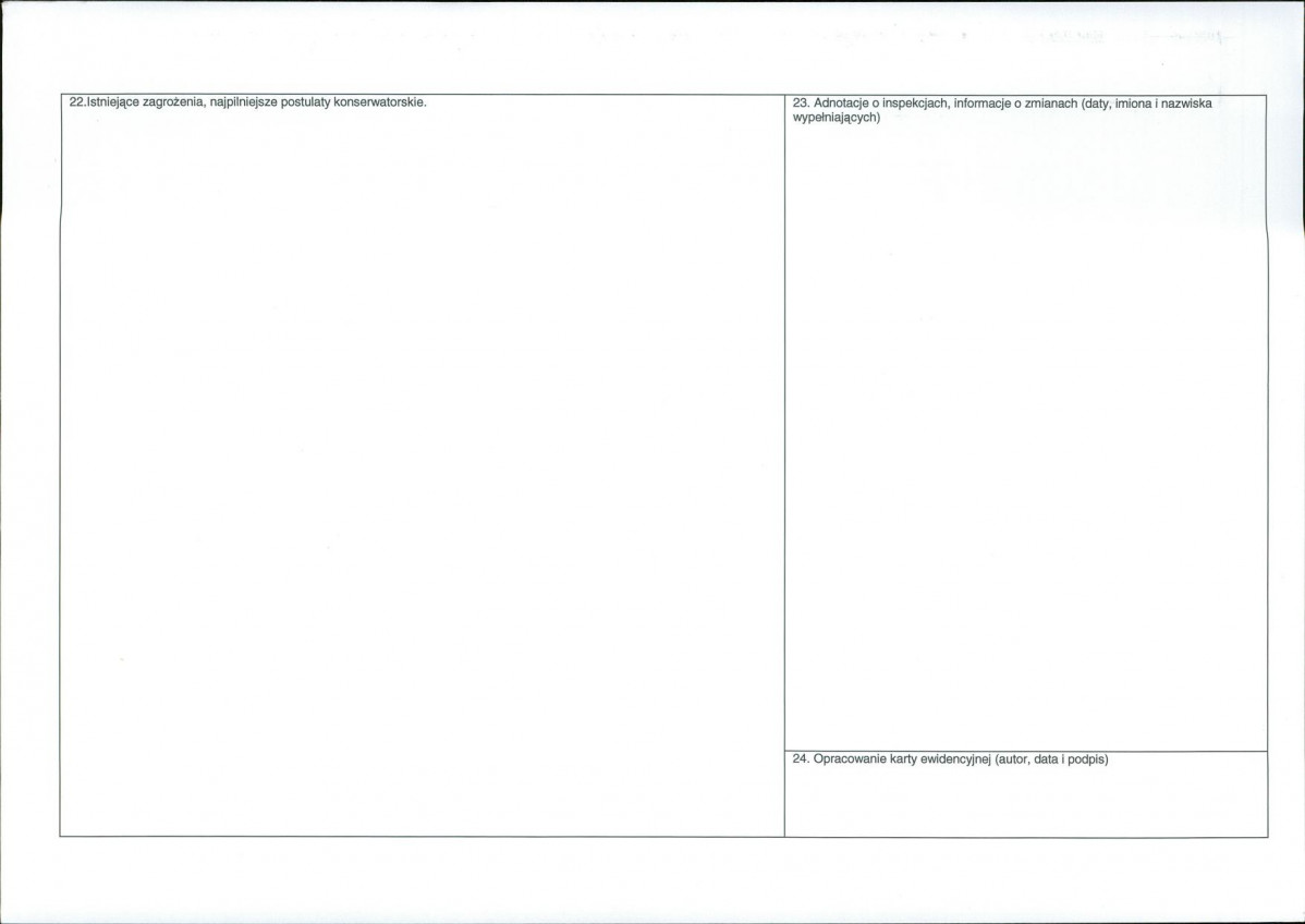 Karta obiektu niewpisanego do rejestru, skan nr 2