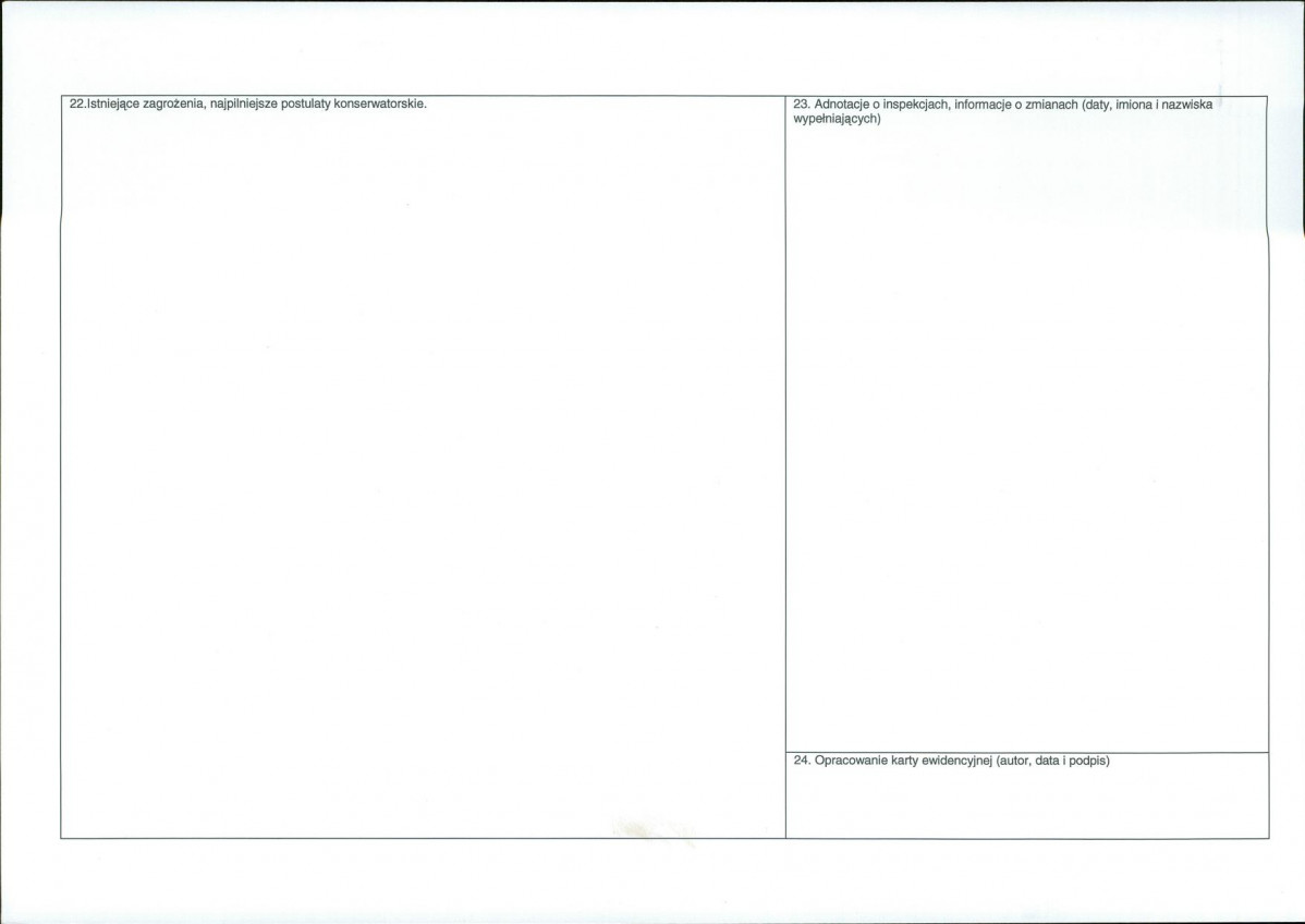 Karta obiektu niewpisanego do rejestru, skan nr 2