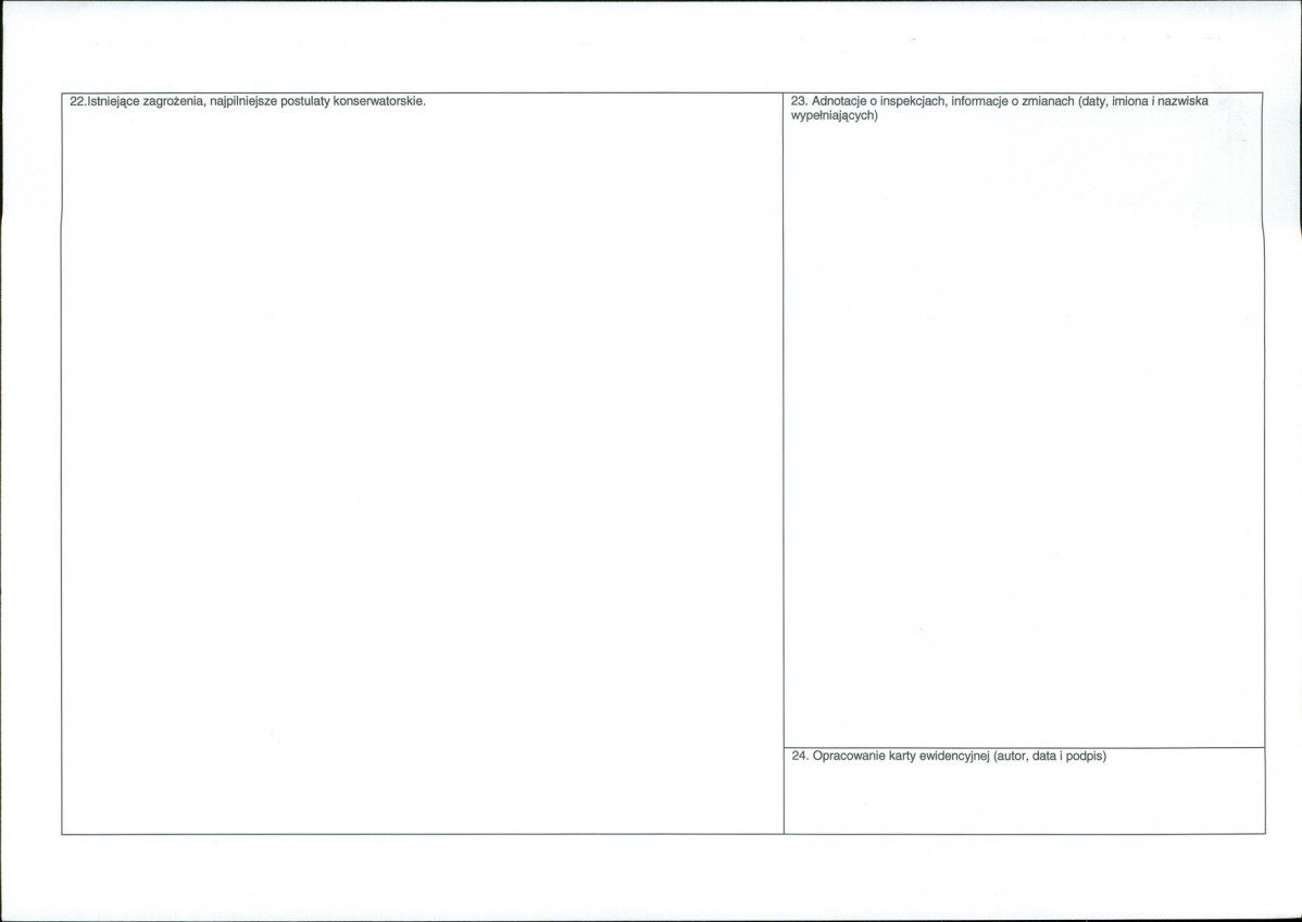 Karta obiektu niewpisanego do rejestru, skan nr 2