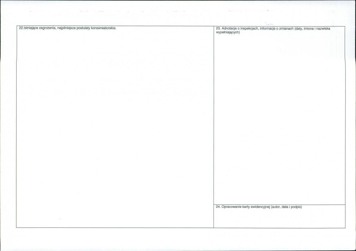 Karta obiektu niewpisanego do rejestru, skan nr 2