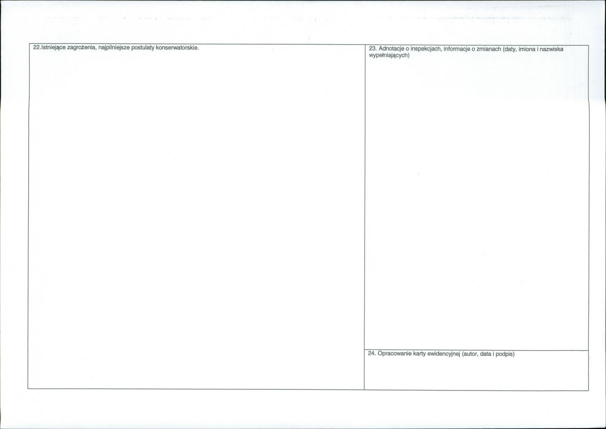 Karta obiektu niewpisanego do rejestru, skan nr 2