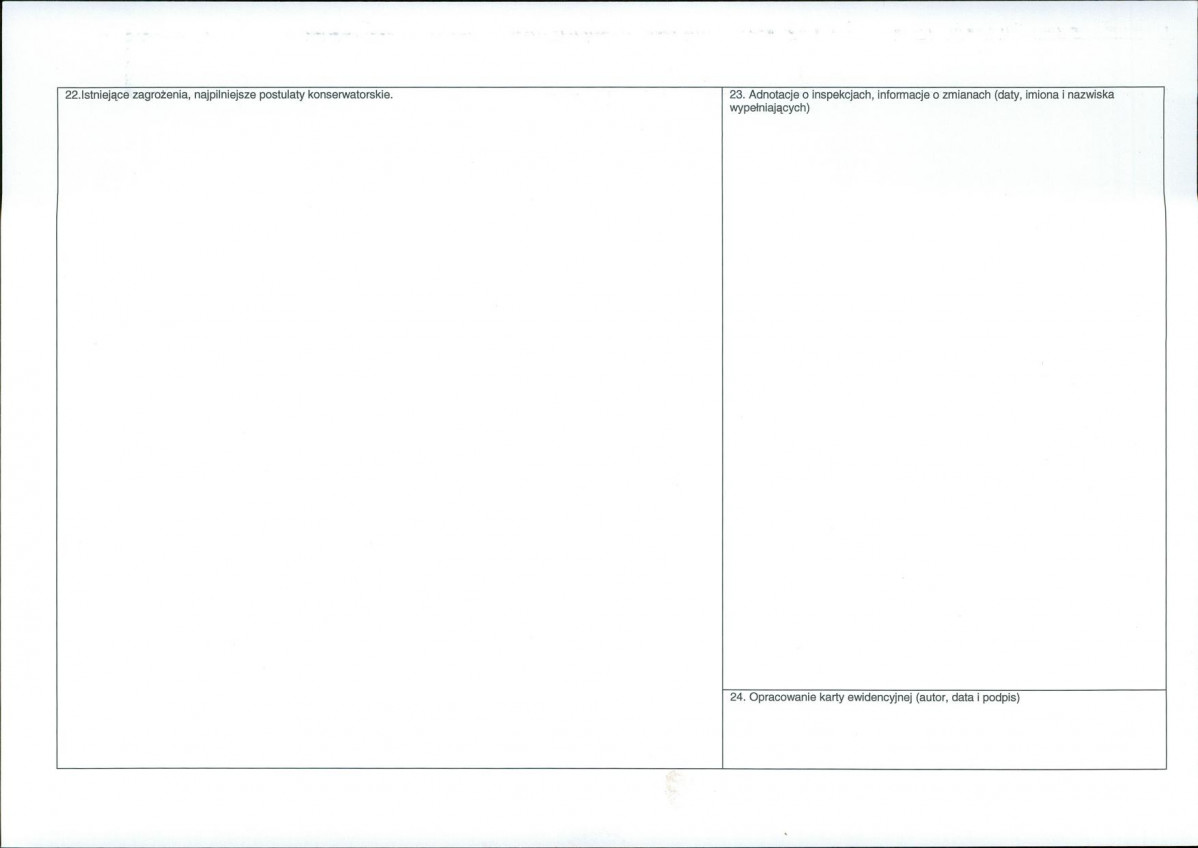 Karta obiektu niewpisanego do rejestru, skan nr 2
