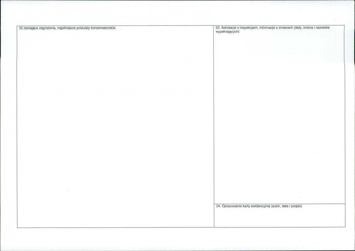 Karta obiektu niewpisanego do rejestru, skan nr 2