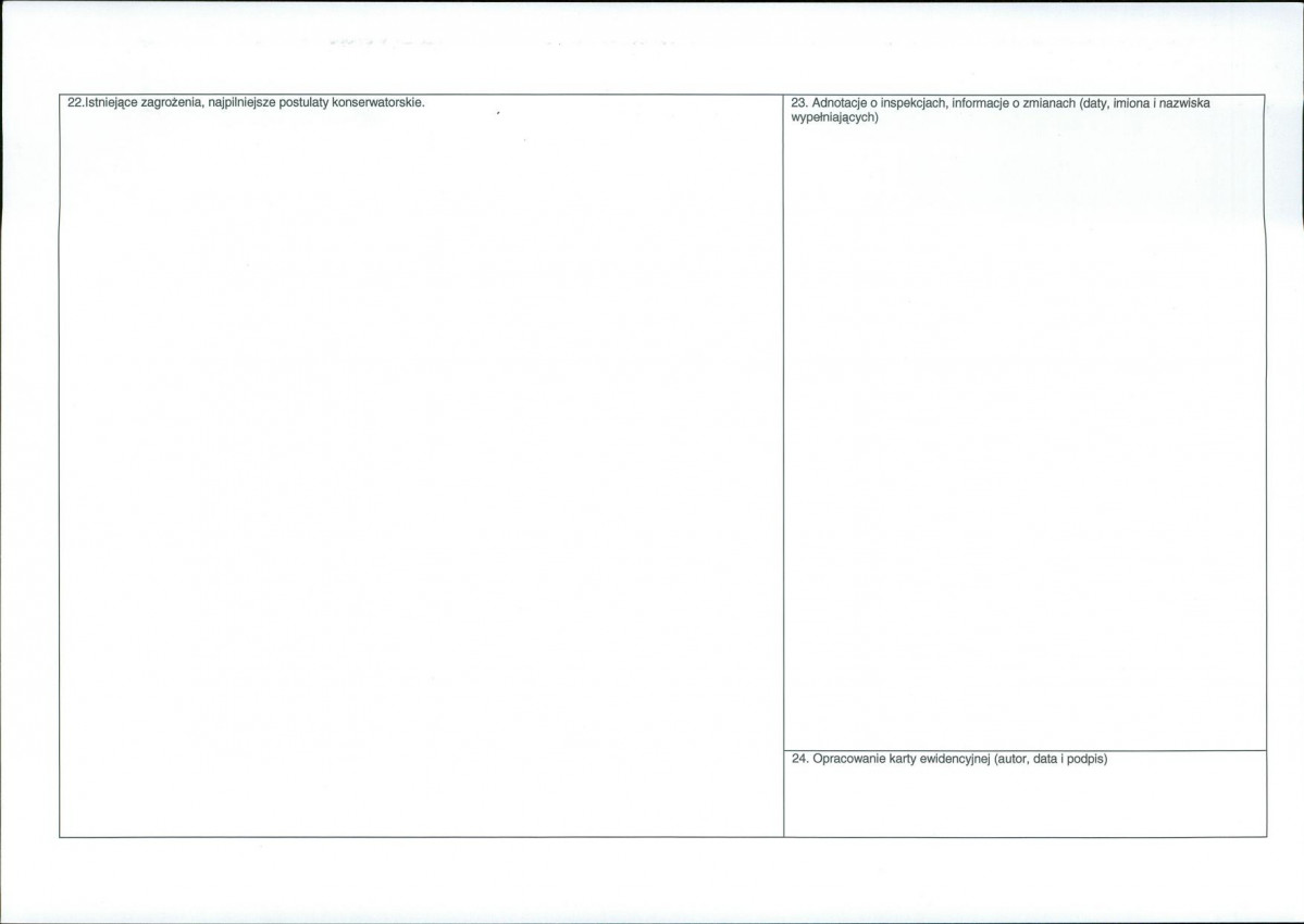 Karta obiektu niewpisanego do rejestru, skan nr 2