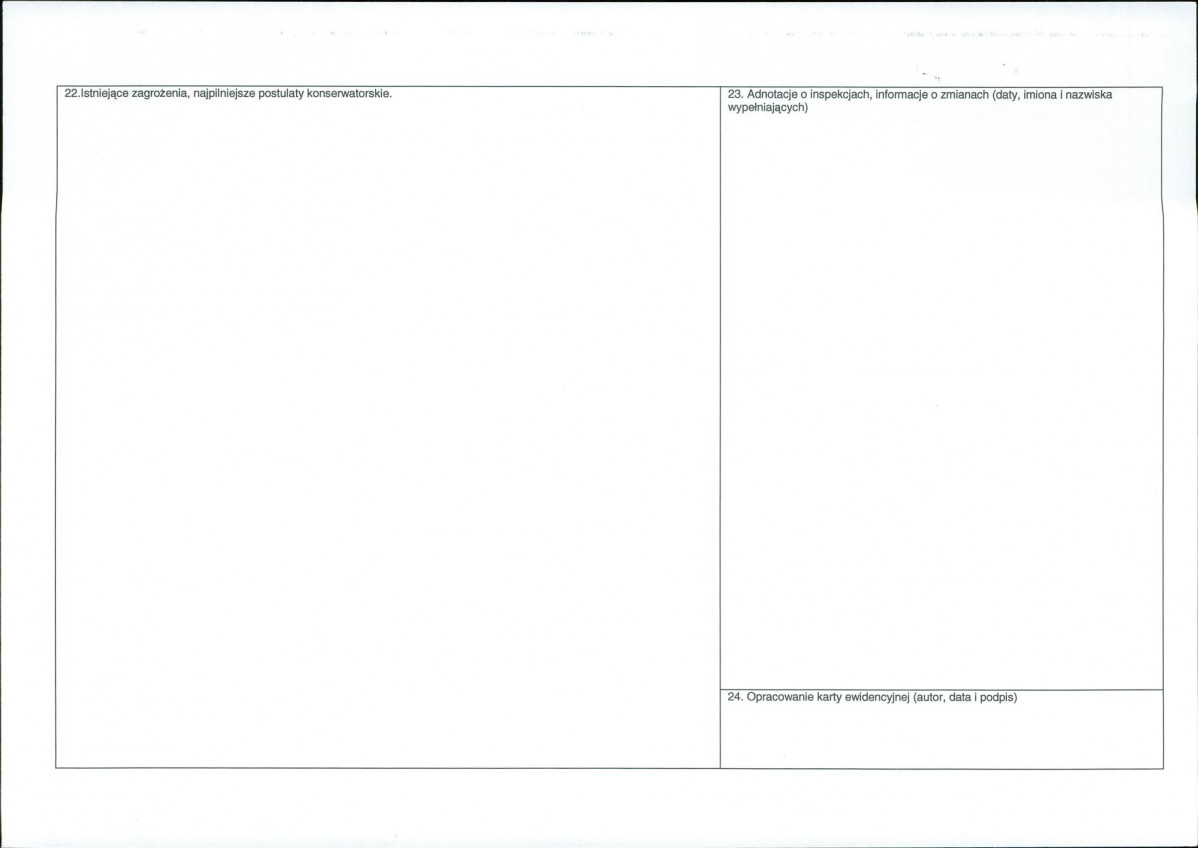 Karta obiektu niewpisanego do rejestru, skan nr 2