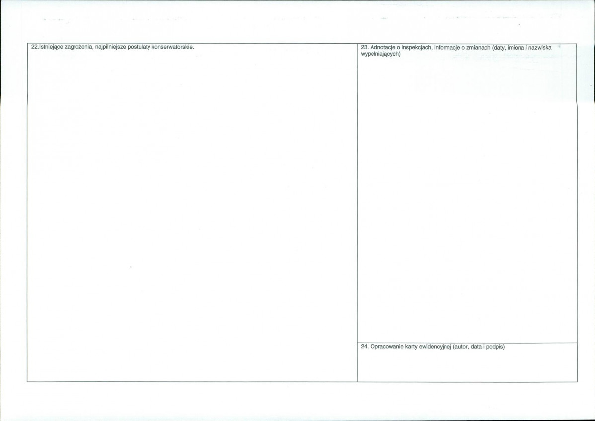 Karta obiektu niewpisanego do rejestru, skan nr 2