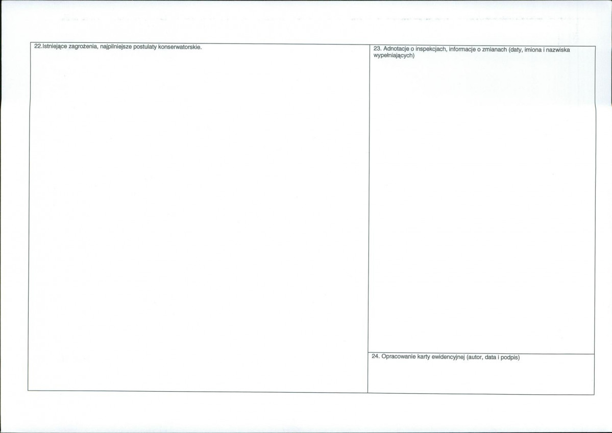 Karta obiektu niewpisanego do rejestru, skan nr 2