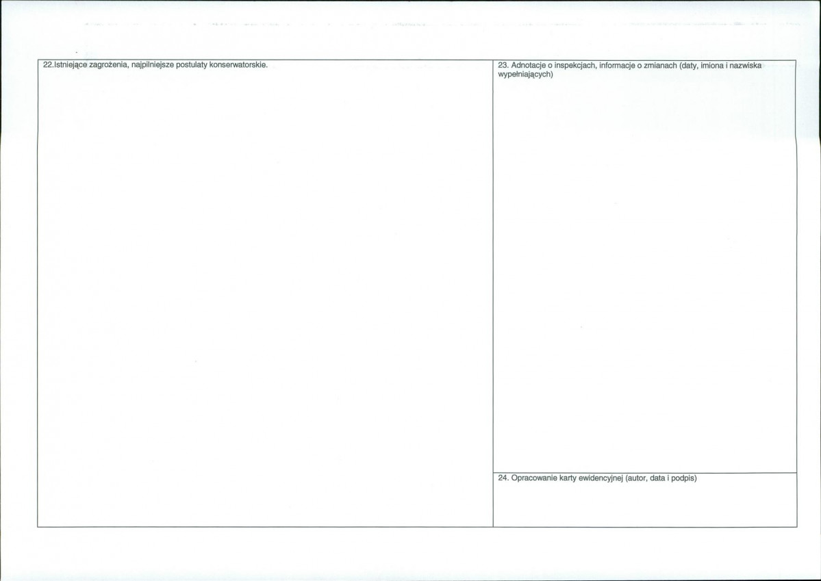 Karta obiektu niewpisanego do rejestru, skan nr 2