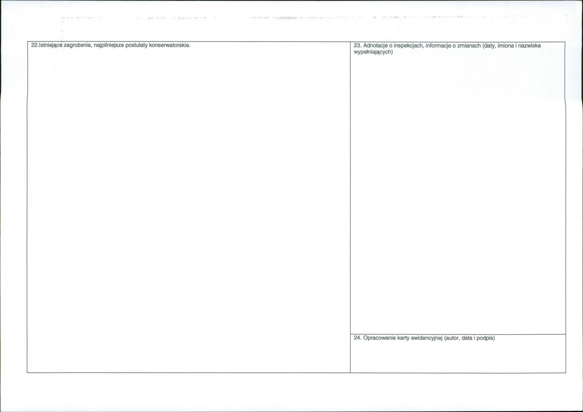 Karta obiektu niewpisanego do rejestru, skan nr 2