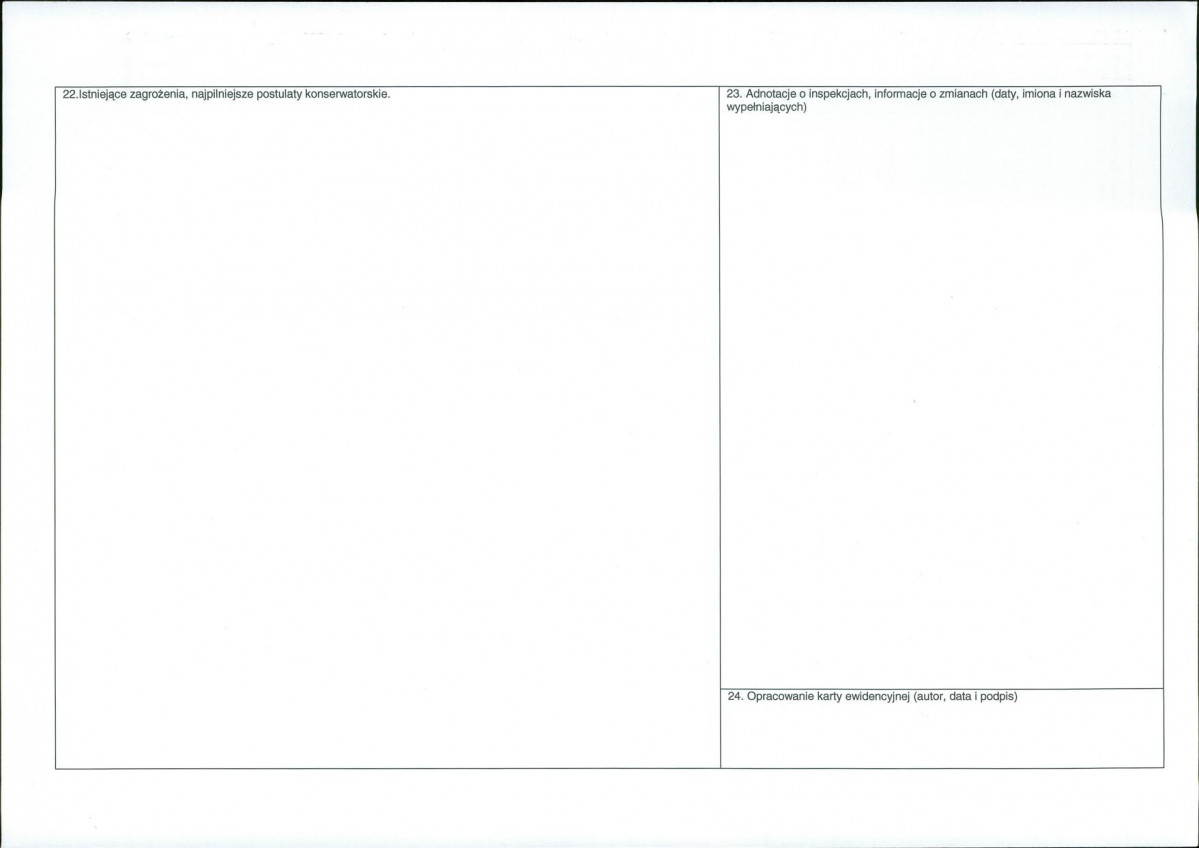 Karta obiektu niewpisanego do rejestru, skan nr 2