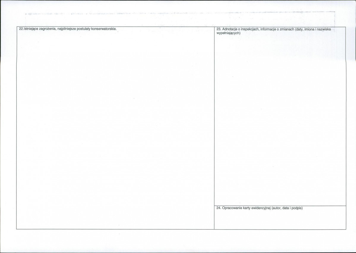 Karta obiektu niewpisanego do rejestru, skan nr 2