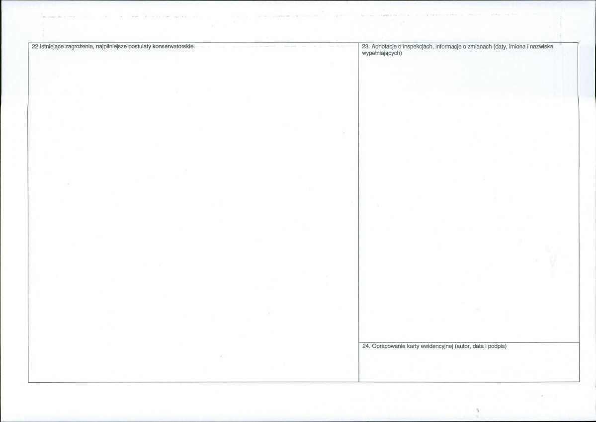 Karta obiektu niewpisanego do rejestru, skan nr 2