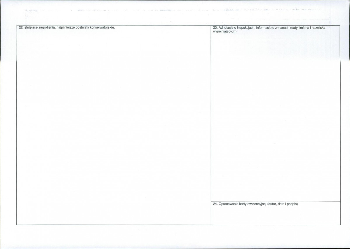 Karta obiektu niewpisanego do rejestru, skan nr 2