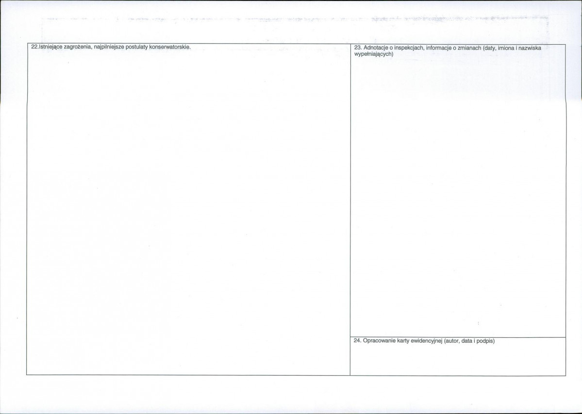 Karta obiektu niewpisanego do rejestru, skan nr 2