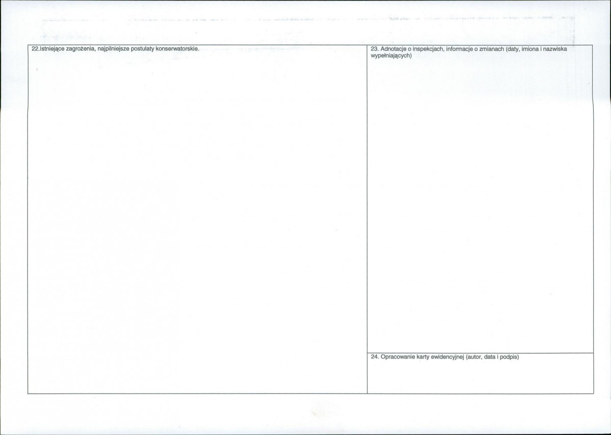 Karta obiektu niewpisanego do rejestru, skan nr 2