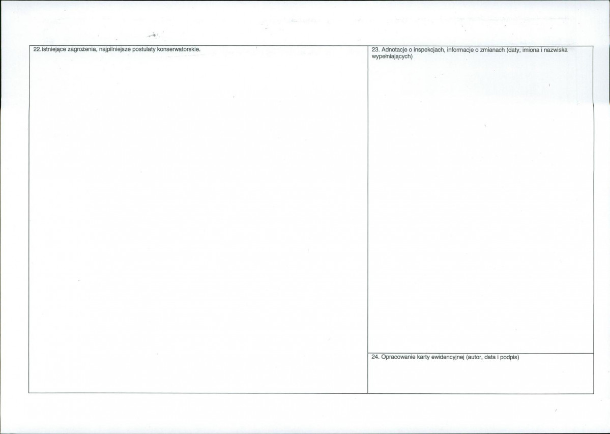 Karta obiektu niewpisanego do rejestru, skan nr 2