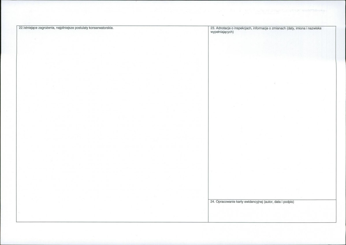 Karta obiektu niewpisanego do rejestru, skan nr 2