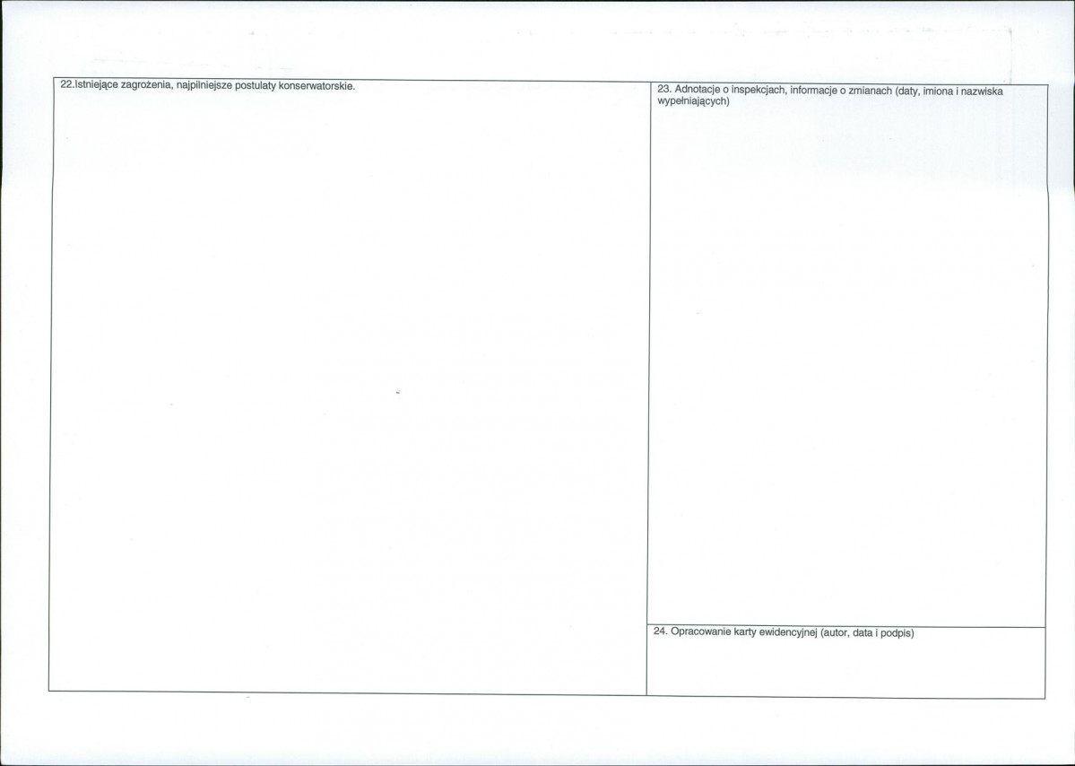 Karta obiektu niewpisanego do rejestru, skan nr 2