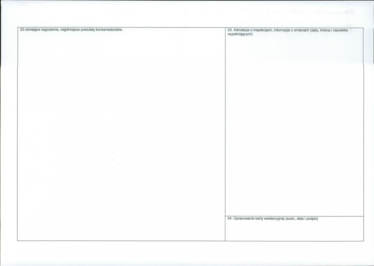 Karta obiektu niewpisanego do rejestru, skan nr 2