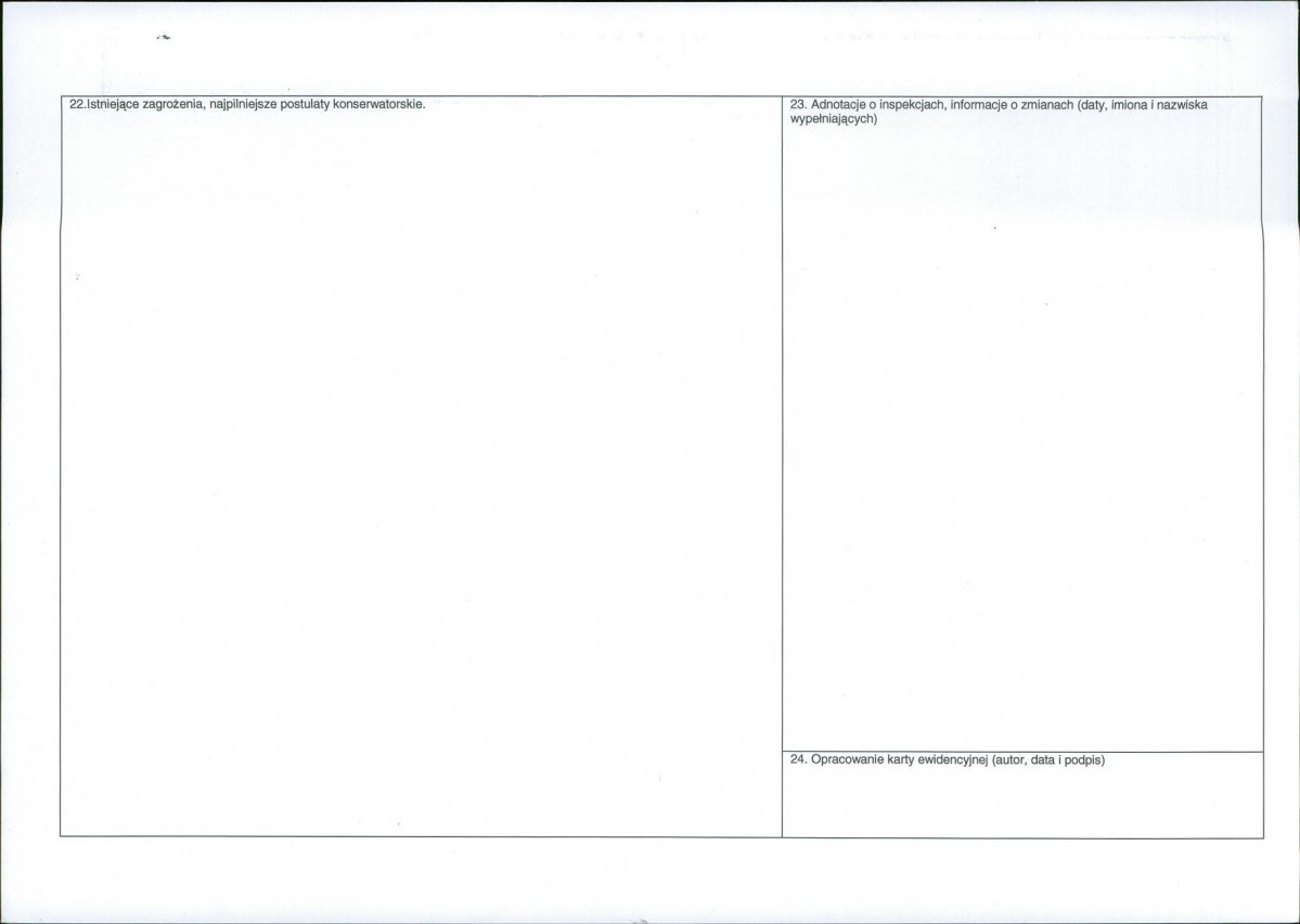 Karta obiektu niewpisanego do rejestru, skan nr 2