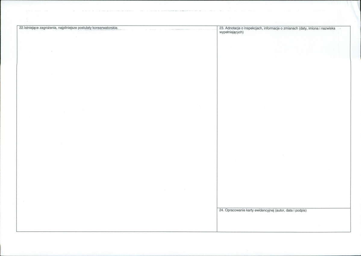 Karta obiektu niewpisanego do rejestru, skan nr 2