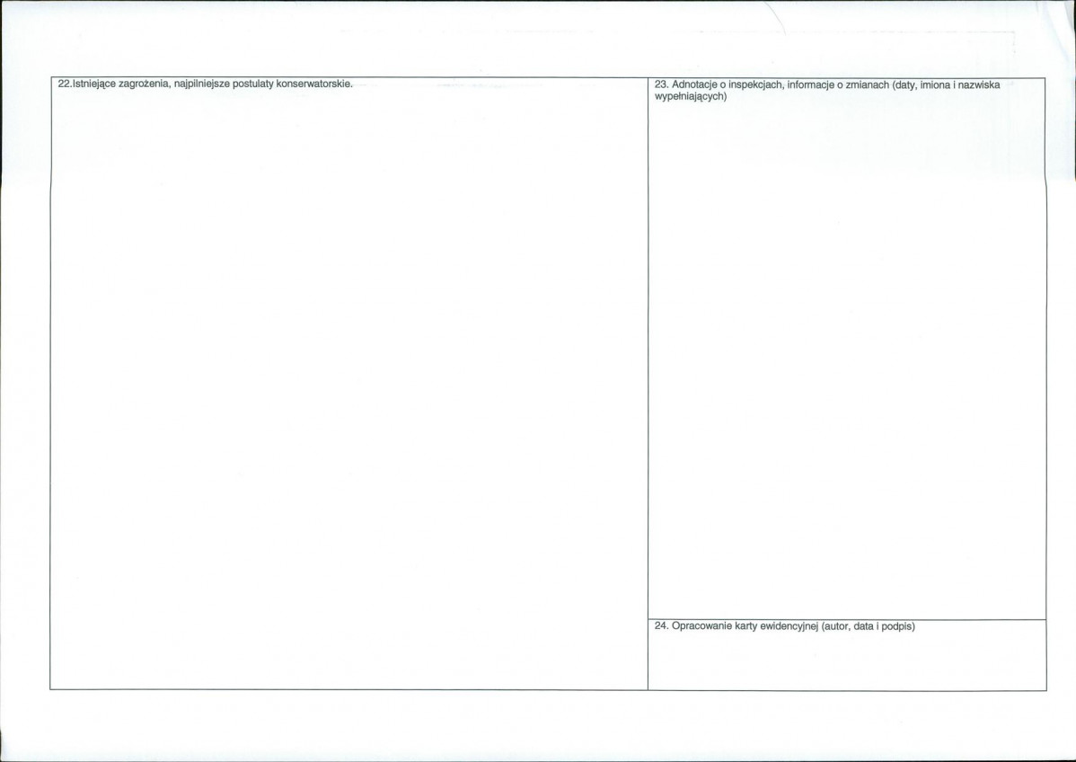 Karta obiektu niewpisanego do rejestru, skan nr 2