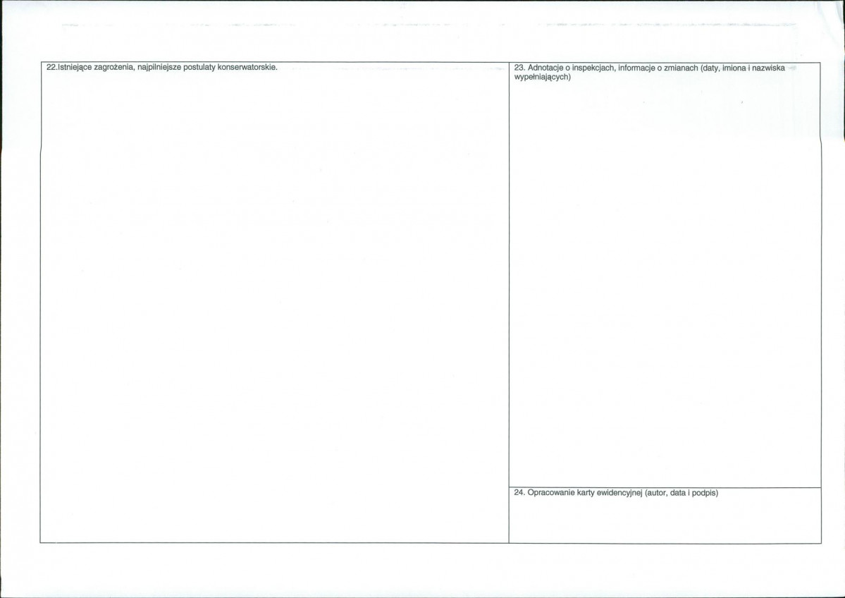 Karta obiektu niewpisanego do rejestru, skan nr 2