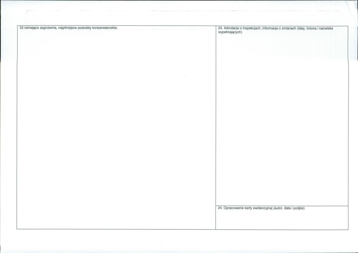 Karta obiektu niewpisanego do rejestru, skan nr 2