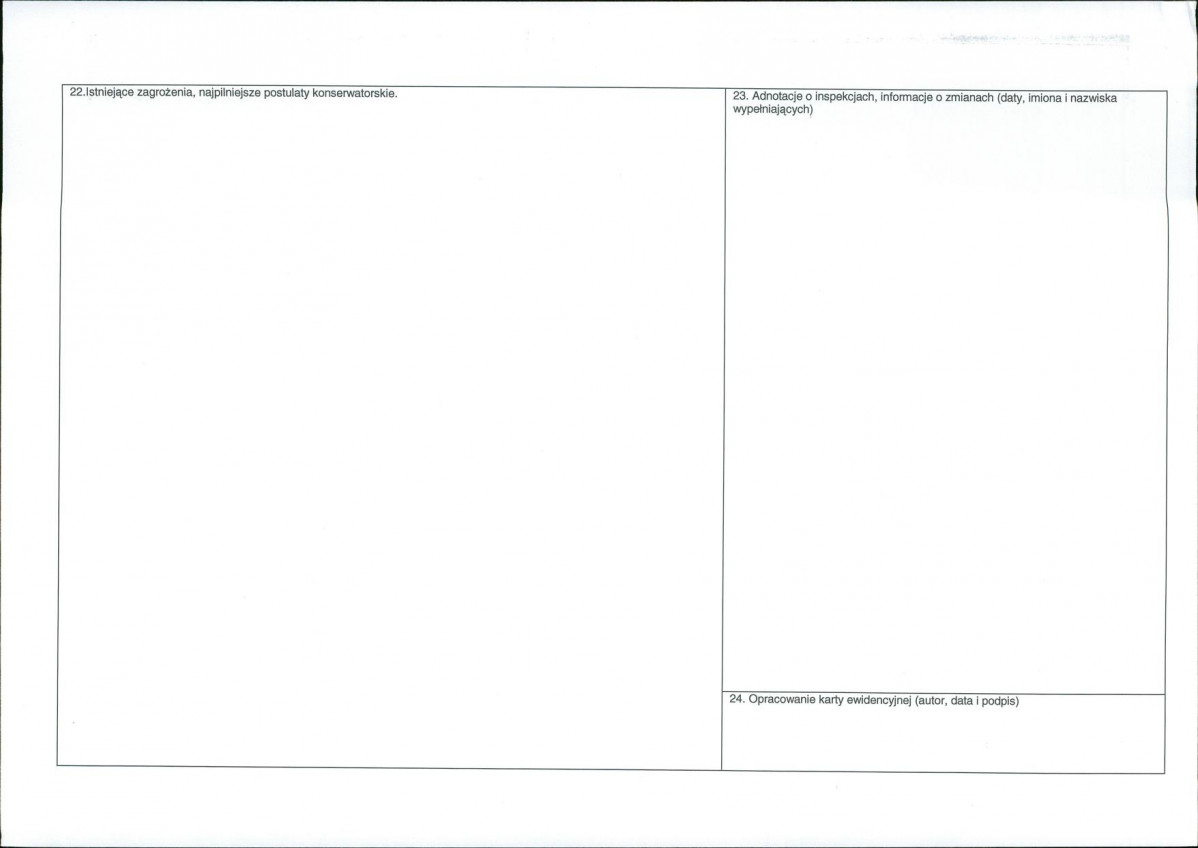 Karta obiektu niewpisanego do rejestru, skan nr 2