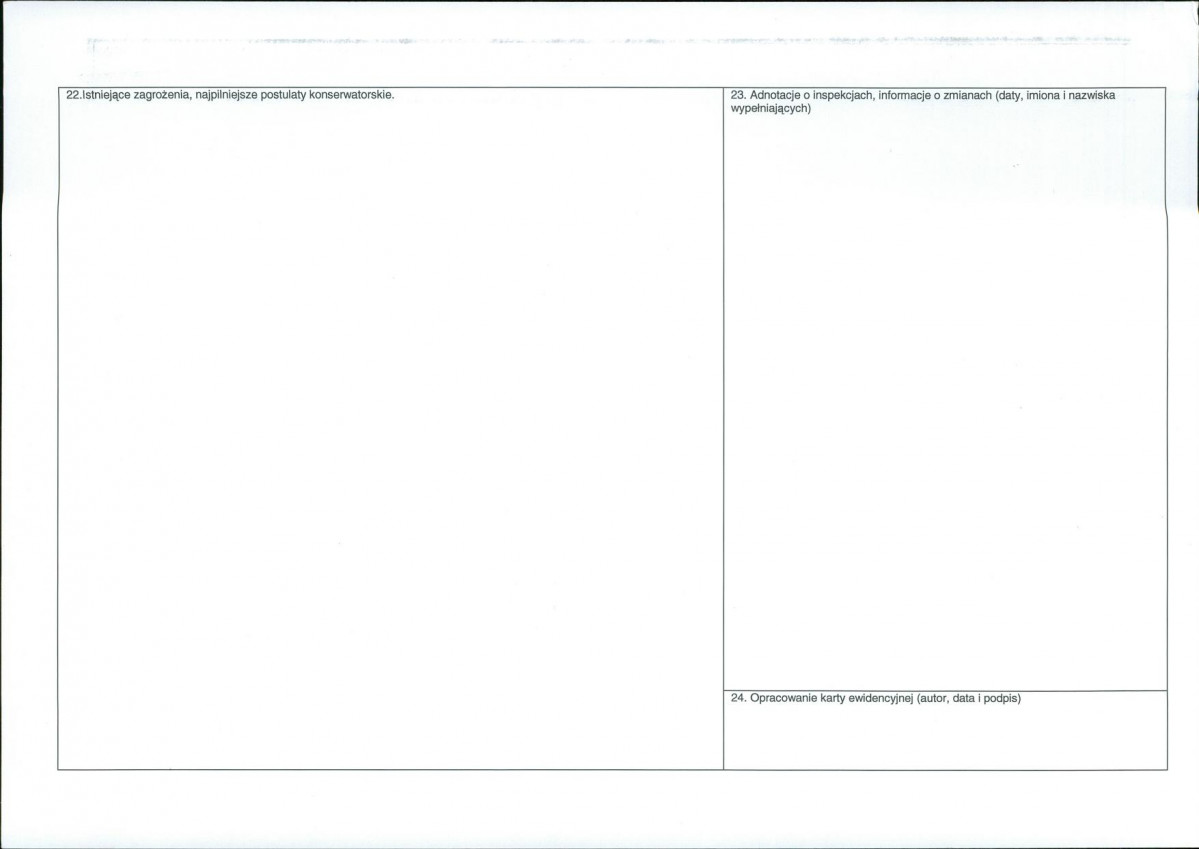 Karta obiektu niewpisanego do rejestru, skan nr 2