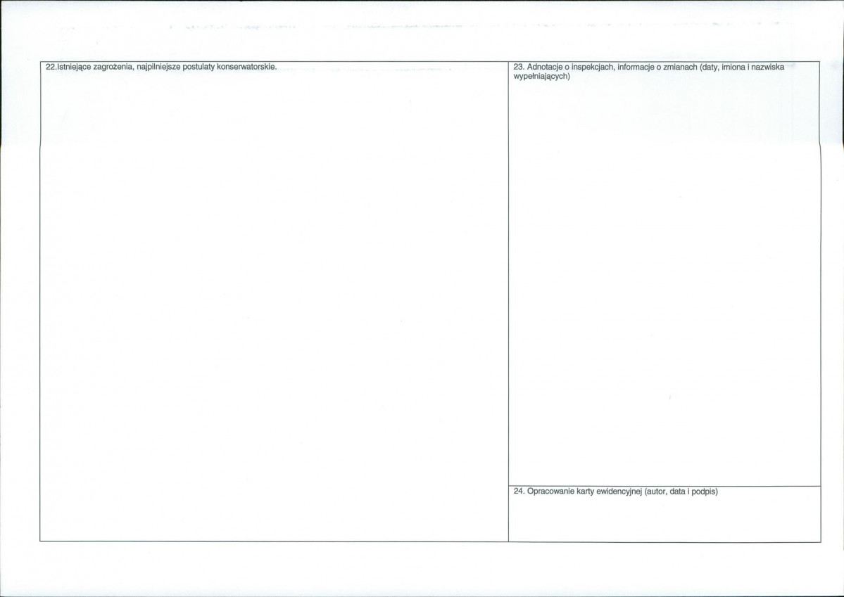 Karta obiektu niewpisanego do rejestru, skan nr 2