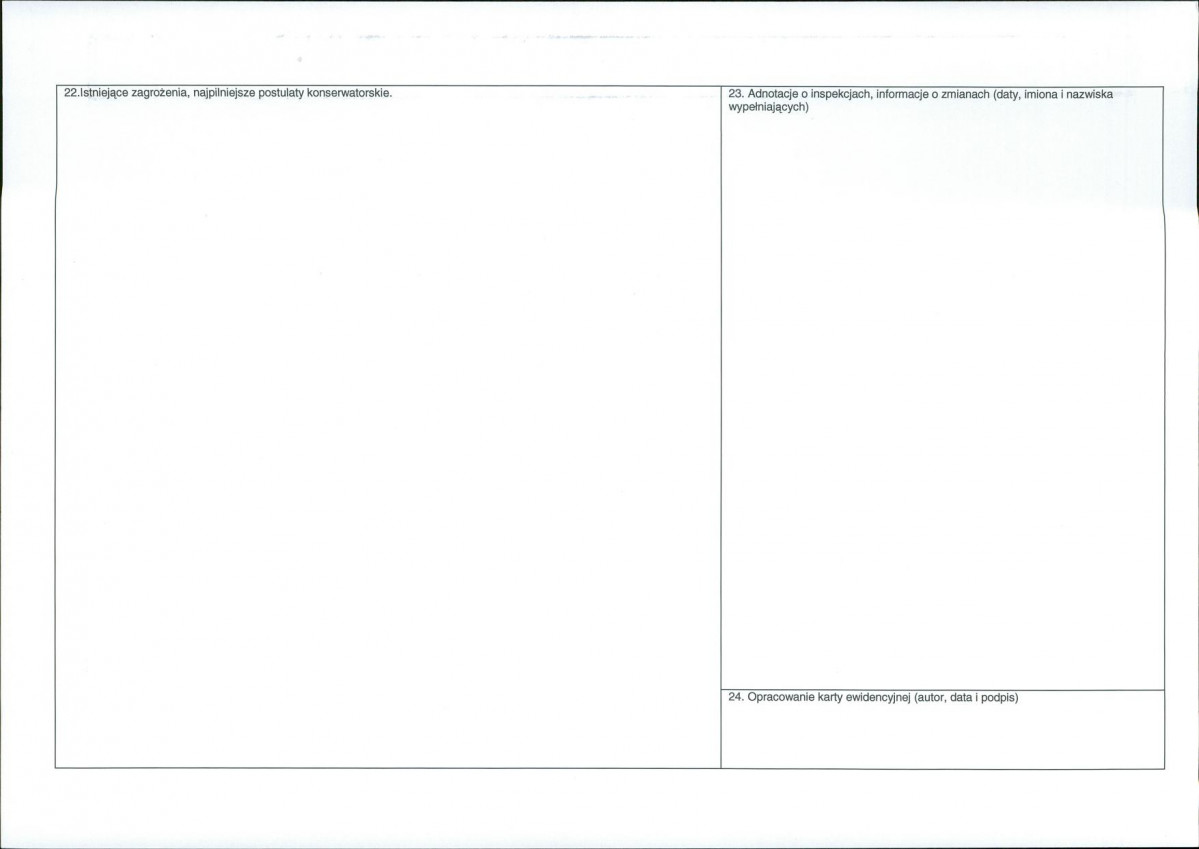 Karta obiektu niewpisanego do rejestru, skan nr 2