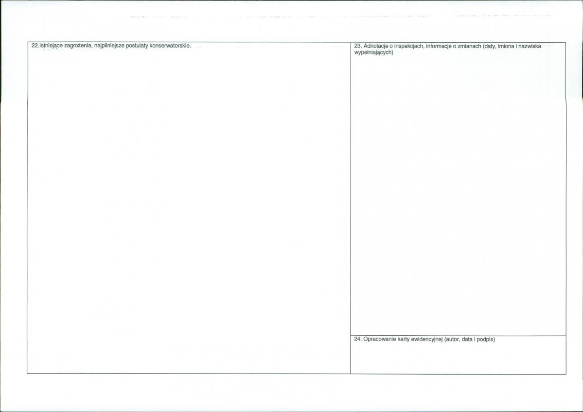 Karta obiektu niewpisanego do rejestru, skan nr 2