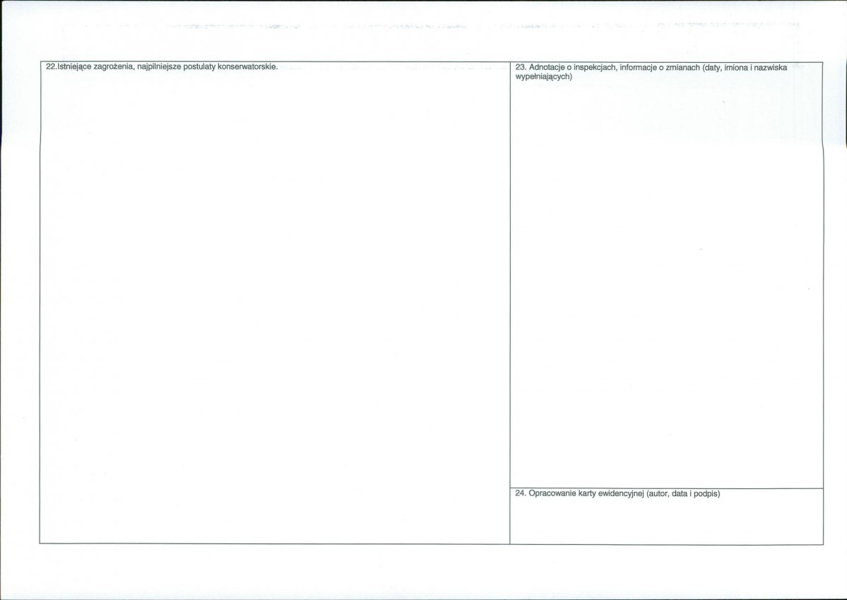Karta obiektu niewpisanego do rejestru, skan nr 2