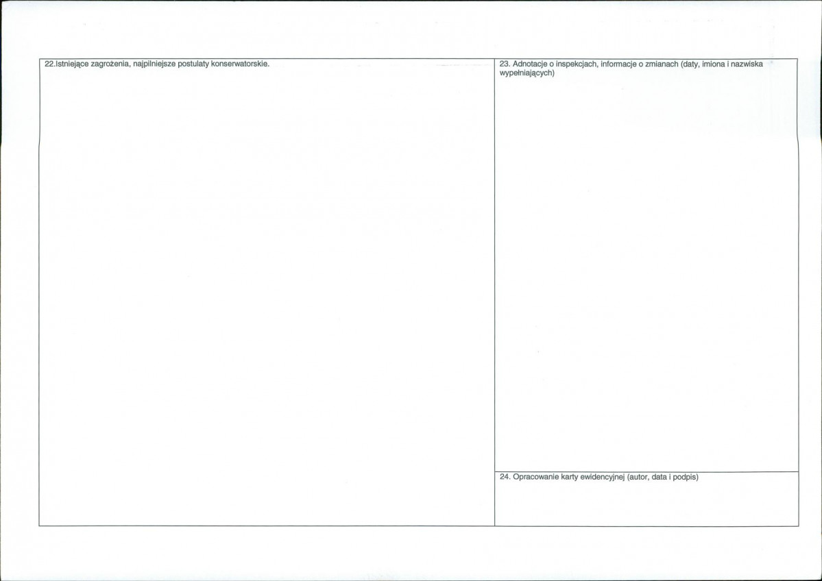 Karta obiektu niewpisanego do rejestru, skan nr 2