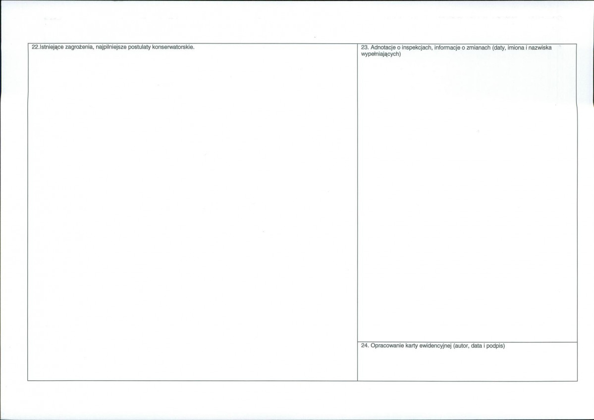 Karta obiektu niewpisanego do rejestru, skan nr 2
