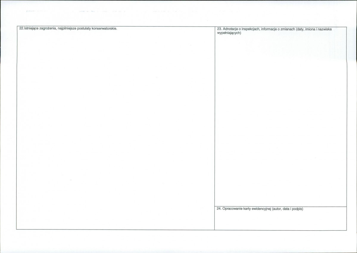 Karta obiektu niewpisanego do rejestru, skan nr 2