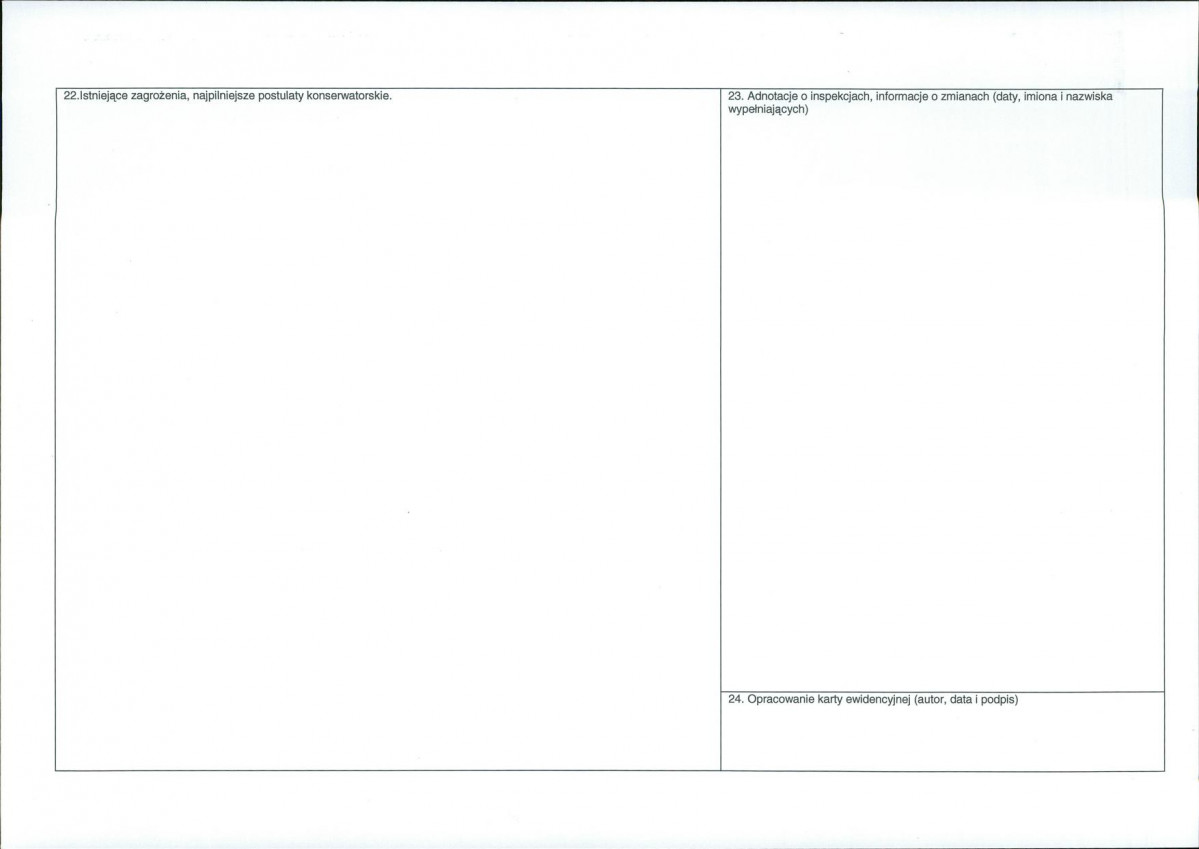Karta obiektu niewpisanego do rejestru, skan nr 2