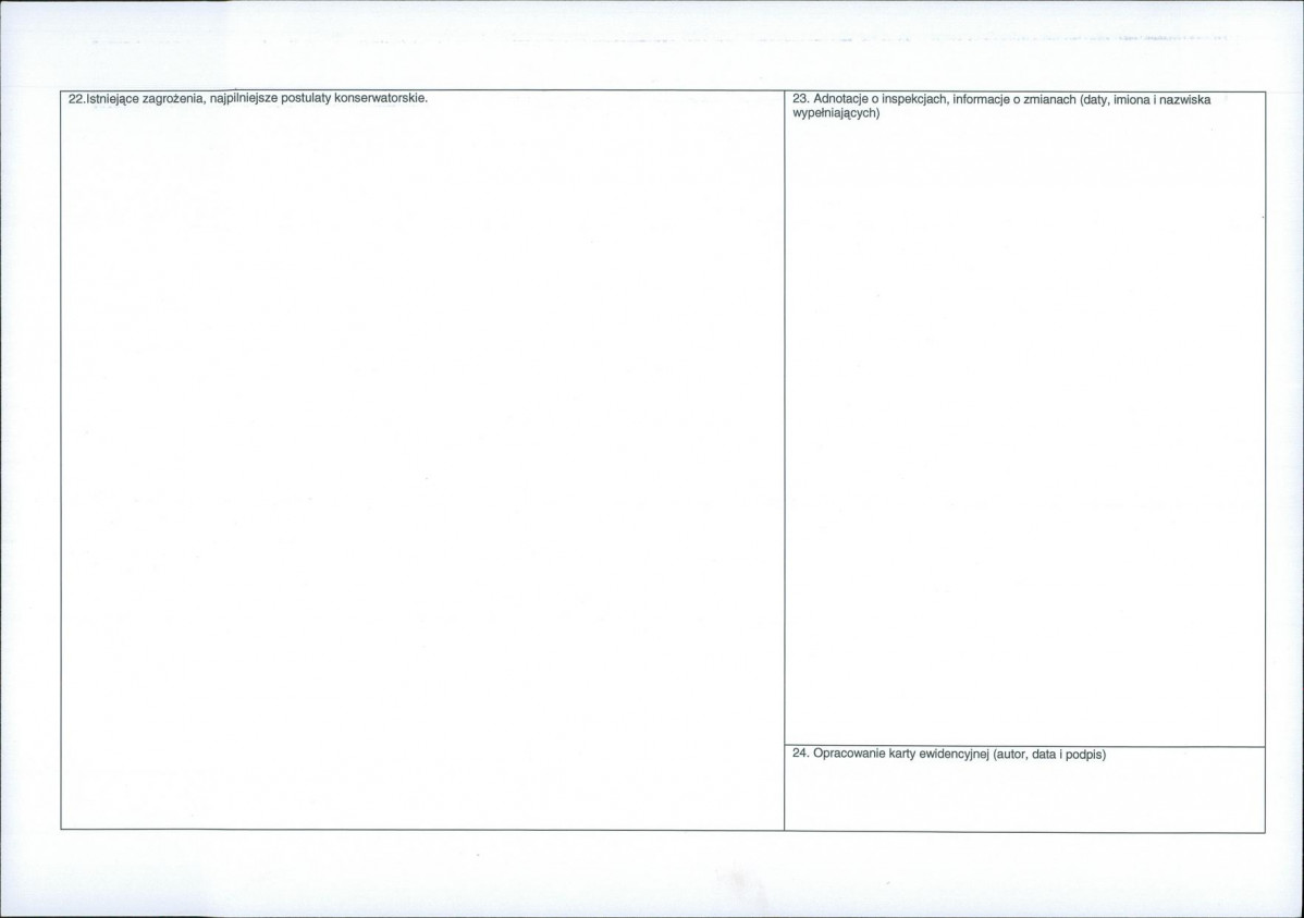 Karta obiektu niewpisanego do rejestru, skan nr 2